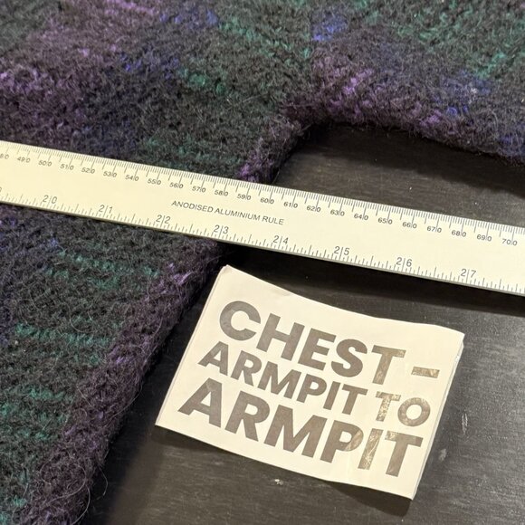 Vintage 90s Oversized Wool Grunge Chunky Grandpa Cardigan Sweater Mens Medium - Picture 10 of 11